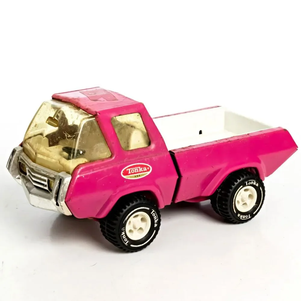 Vintage 1970’s TONKA Pressed Steel Pink Pick-Up Truck 8.5 inch